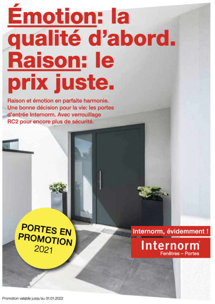 Promotion porte d'entrée 2021